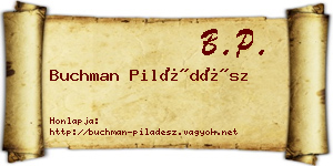 Buchman Piládész névjegykártya